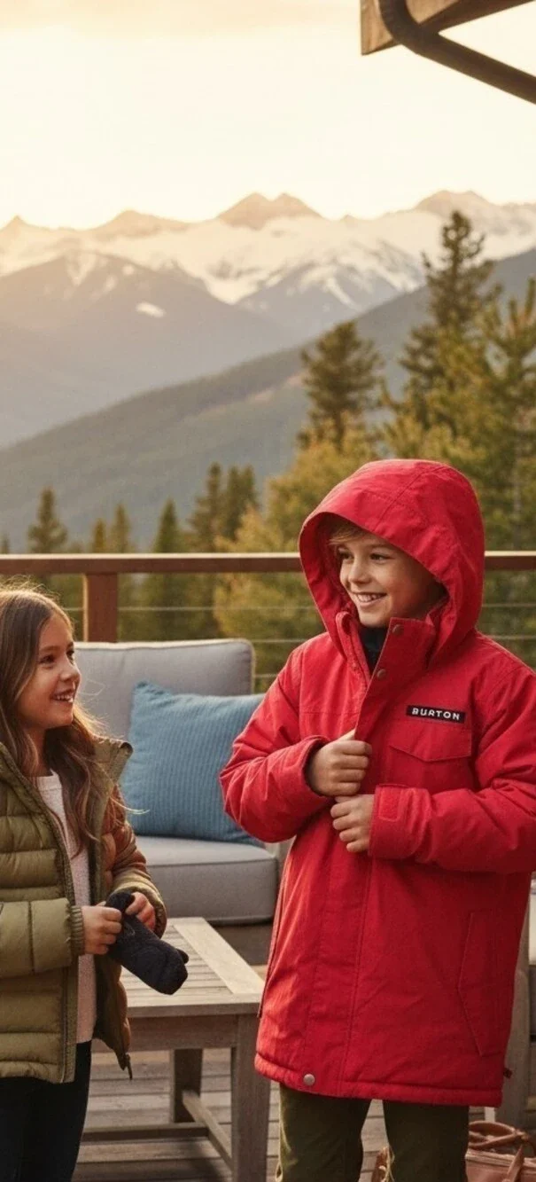 Burton Amped Kids Red Hooded Winter Jacket